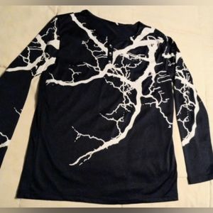 Men's long sleeve Lightning bolt pattern shirt